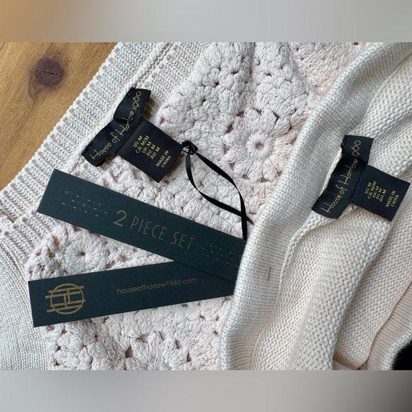 House Of Harlow 1960 Two-Piece Crocheted Skirt Set M - Picture 4 of 5